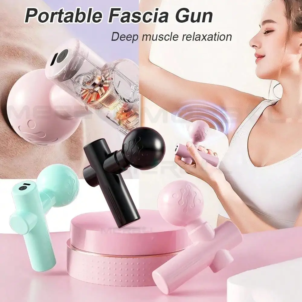 Massage Gun - 2026 Mini-Massagepistole Faszienmassagegerät Muskelentspannungs-Vibrationspistole Tragbare Massage-Stabpistole