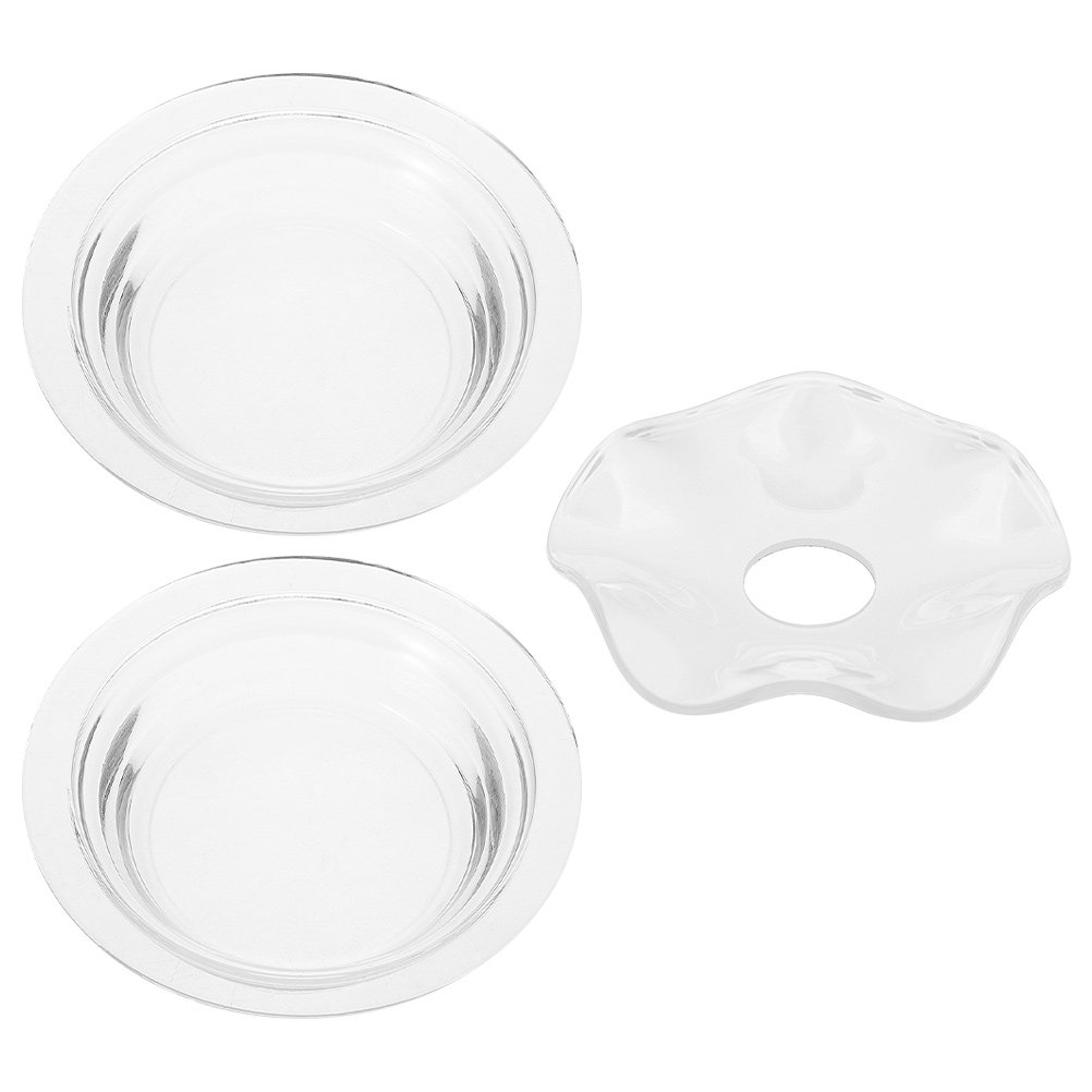 Aromatherapy Diffuser - Glas-Aromatherapie-Schale, 3er-Pack, gewellte, hitzebeständige Wachsschmelzschale, Ersatzplatte