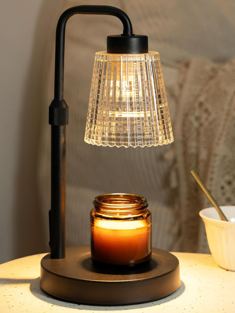 Wax Warmer - 24-Stunden-Timer Dimmbare Kerzenwachs-Schmelzlampe mit Zwei Glühbirnen