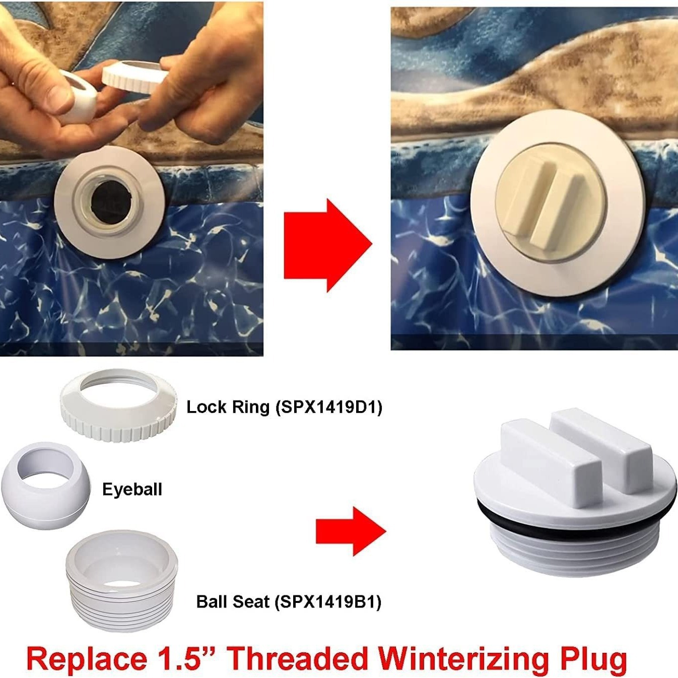 1,5-Zoll-Filter-Ablassstopfen  – Hot Tub Bewertung und Preis